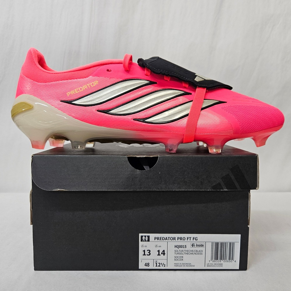 Adidas Predator Pro FT FG Soccer Cleats HQ0015 Solar Turbo Red Mens Size 13